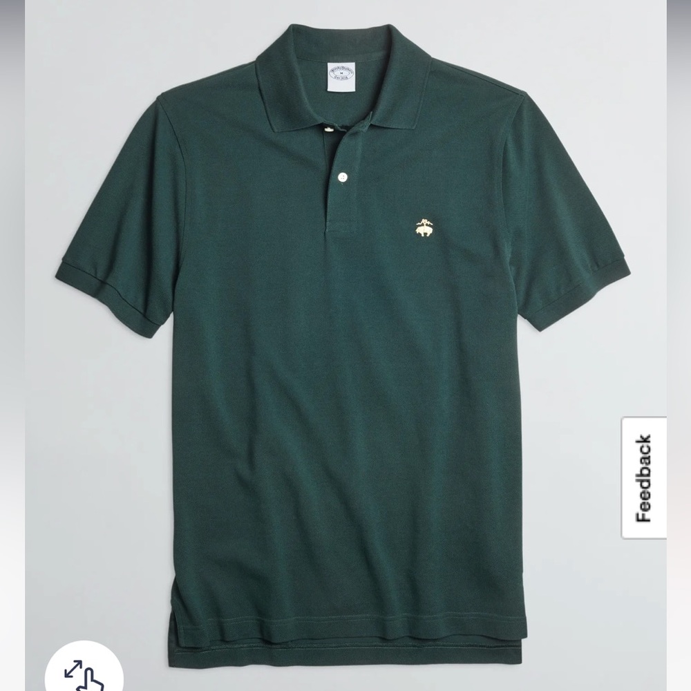 NWT Brooks Brothers Golden Fleece Polo Shirt in Medium Green Slim Fit